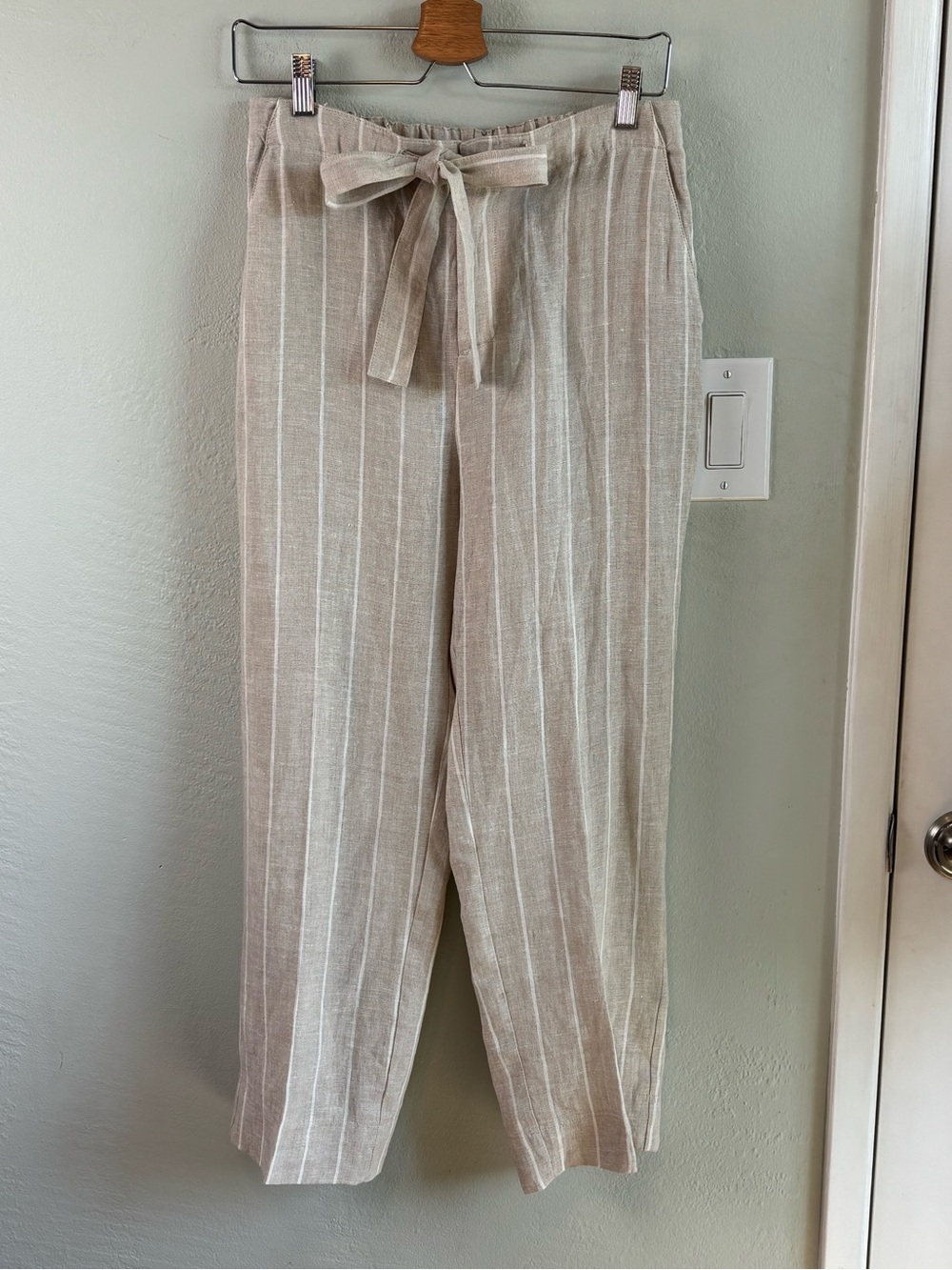 Bundle 2/$30! Sanctuary Beige and White Striped Tie-Waist Wide Leg Pants